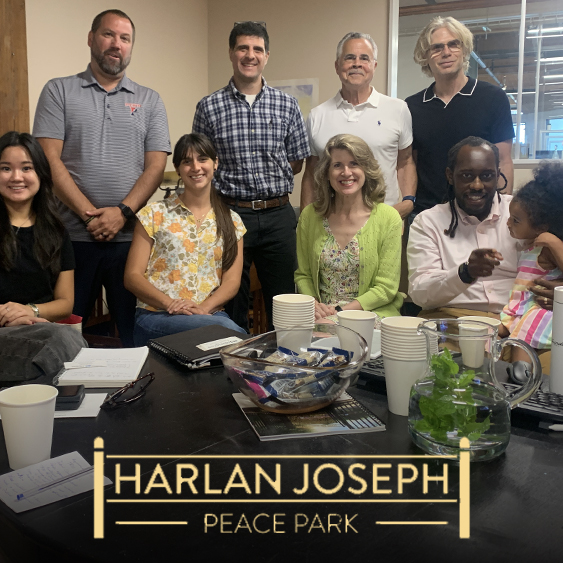 Harlan Joseph Peace Park team meeting